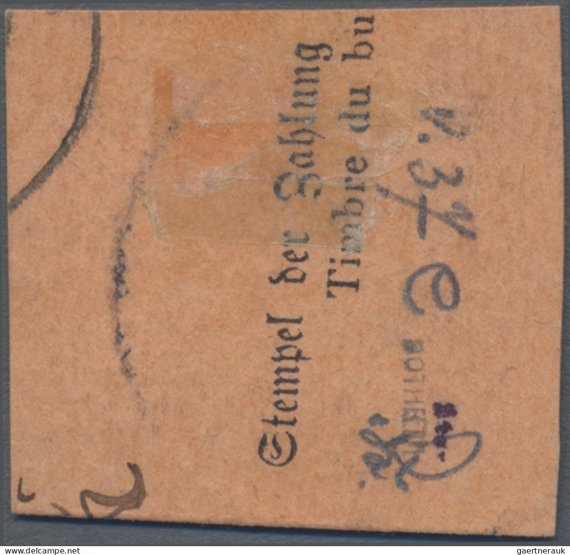 Deutsche Kolonien - Kiautschou-Vorläufer: 2 Mk. Dunkelrotkarmin, Auf Paketkarten - Kiautchou