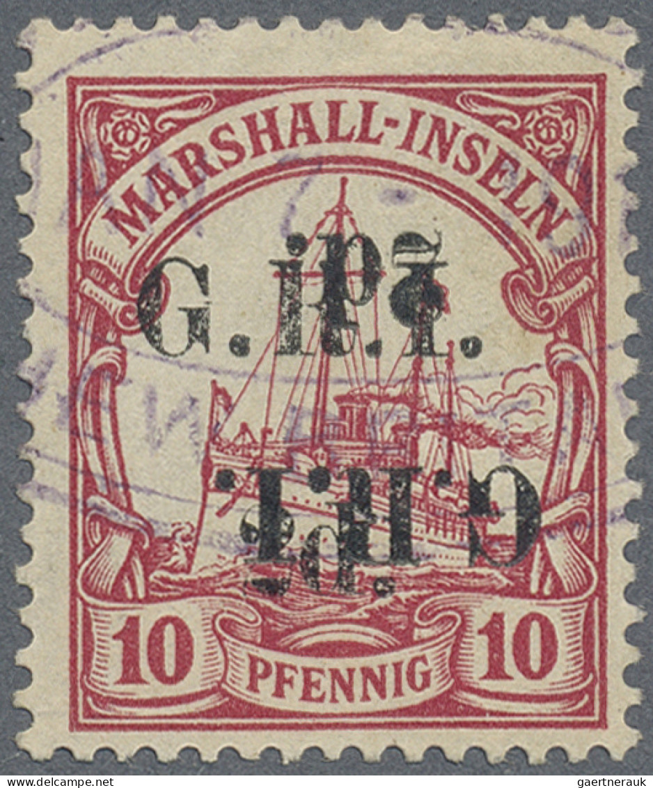 Deutsche Kolonien - Marshall-Inseln - Britische Besetzung: 1914: 2 D. Auf 10 Pf. - Marshall