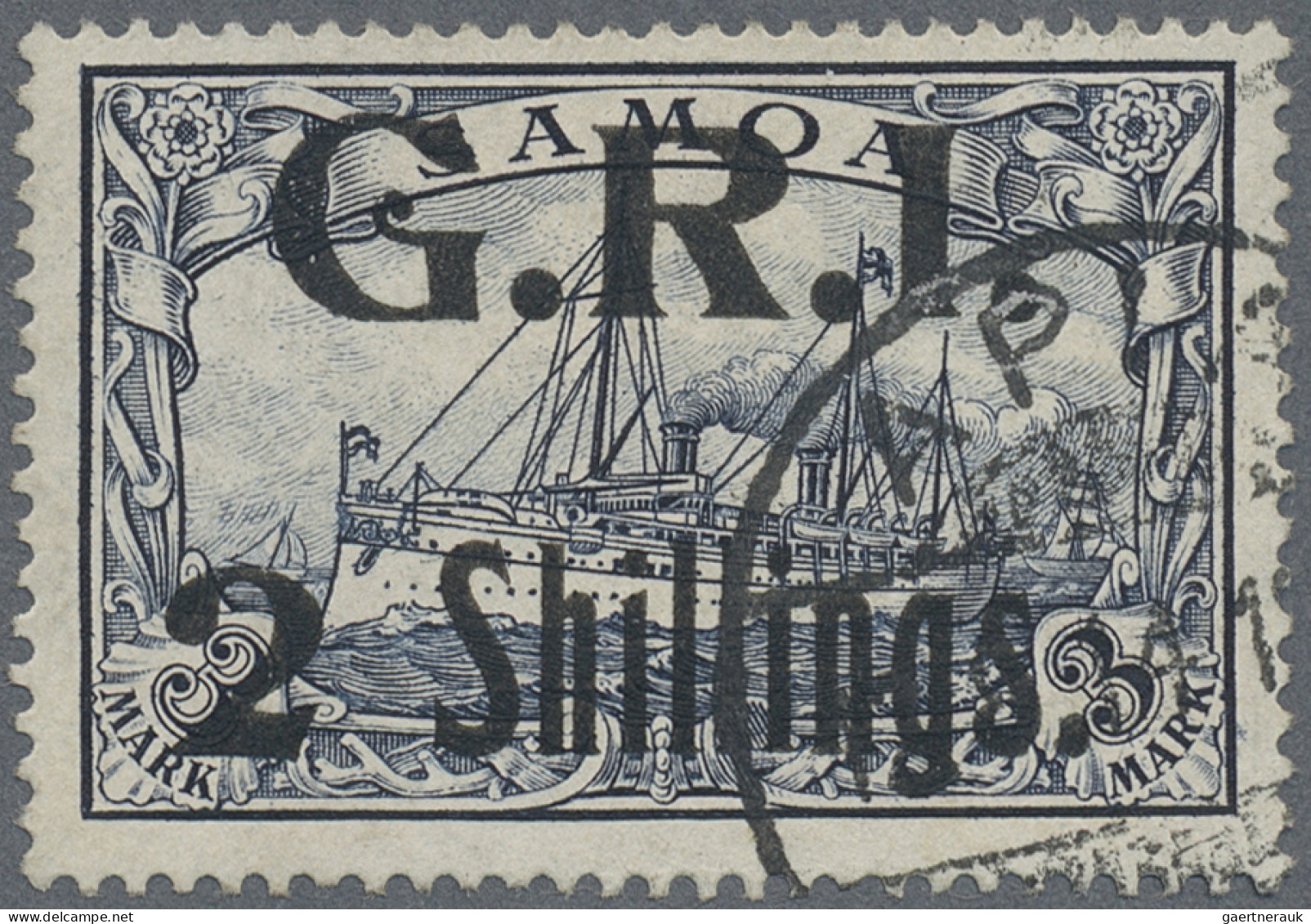 Deutsche Kolonien - Samoa - Britische Besetzung: 1914: AUFDRUCKFEHLER "2 Shillin - Samoa