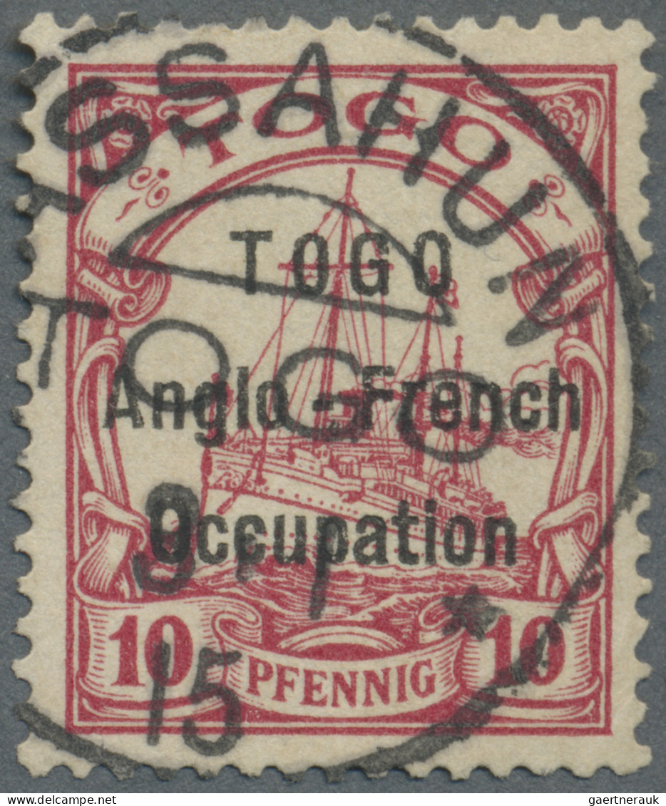 Deutsche Kolonien - Togo - Britische Besetzung: 1914: 10 Pf. Dunkelkarminrot, OH - Togo