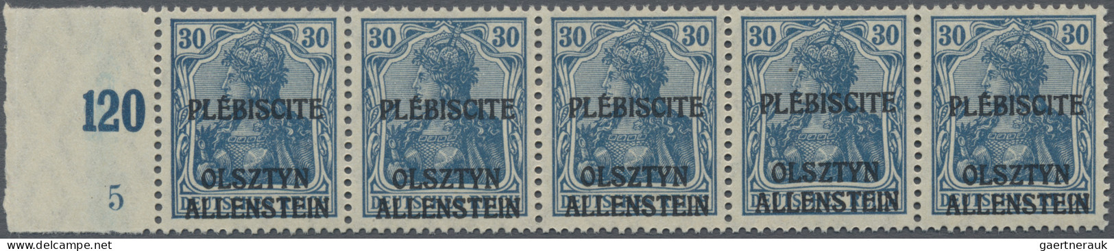 Deutsche Abstimmungsgebiete: Allenstein: 1920, Germania 30 Pfg. Dunkelpreußischb - Sonstige & Ohne Zuordnung