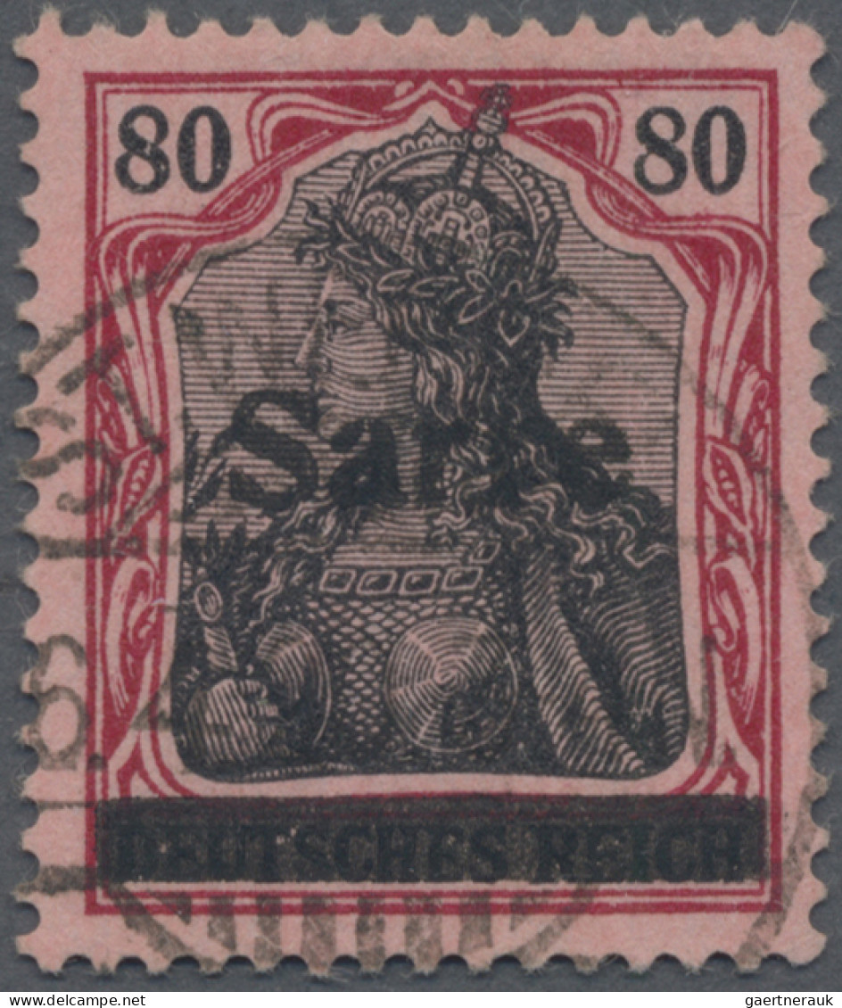 Deutsche Abstimmungsgebiete: Saargebiet: 1920, Freimarke Germania/Sarre 80 Pfg. - Used Stamps