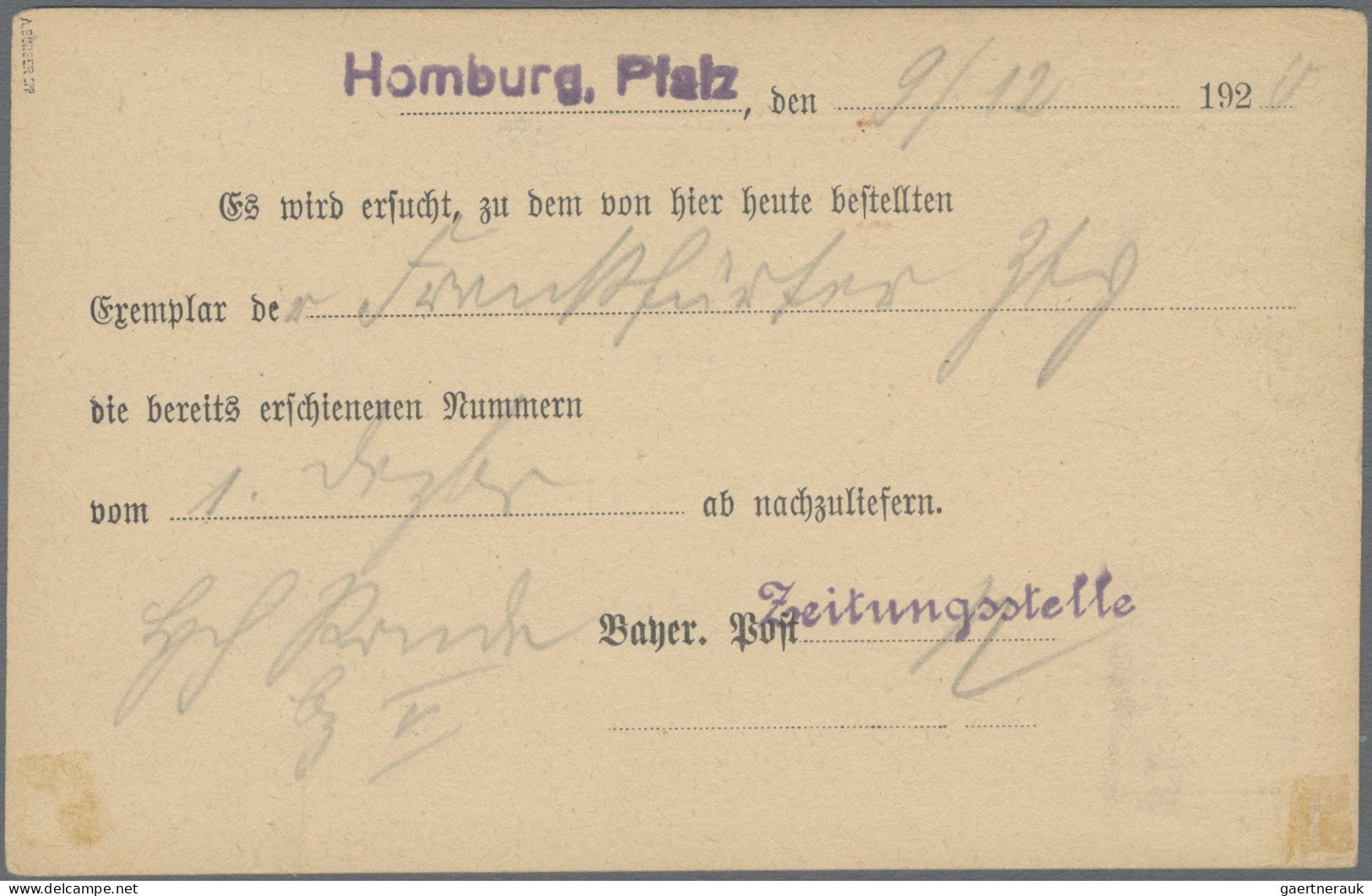 Deutsche Abstimmungsgebiete: Saargebiet: 1920, Germania 50 Pfg. "SAARGEBIET" Als - Cartas & Documentos