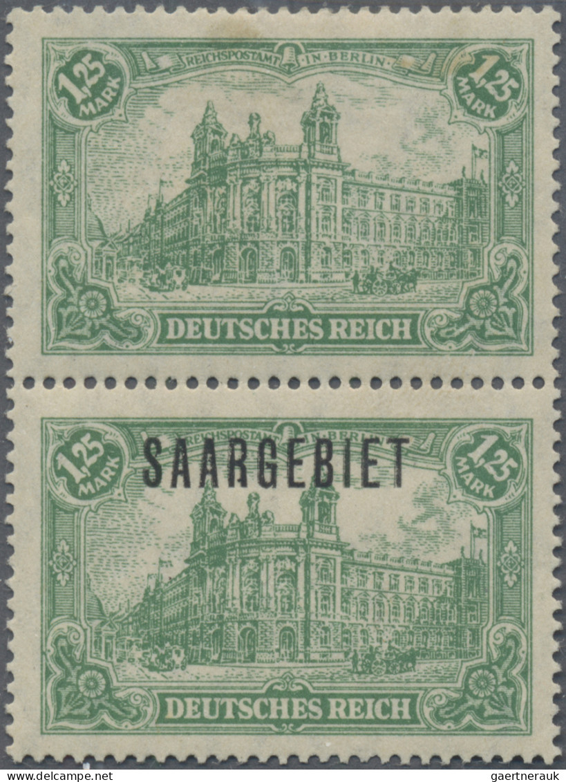 Deutsche Abstimmungsgebiete: Saargebiet: 1920, Repräsentative Bauten 1,25 M Dunk - Unused Stamps