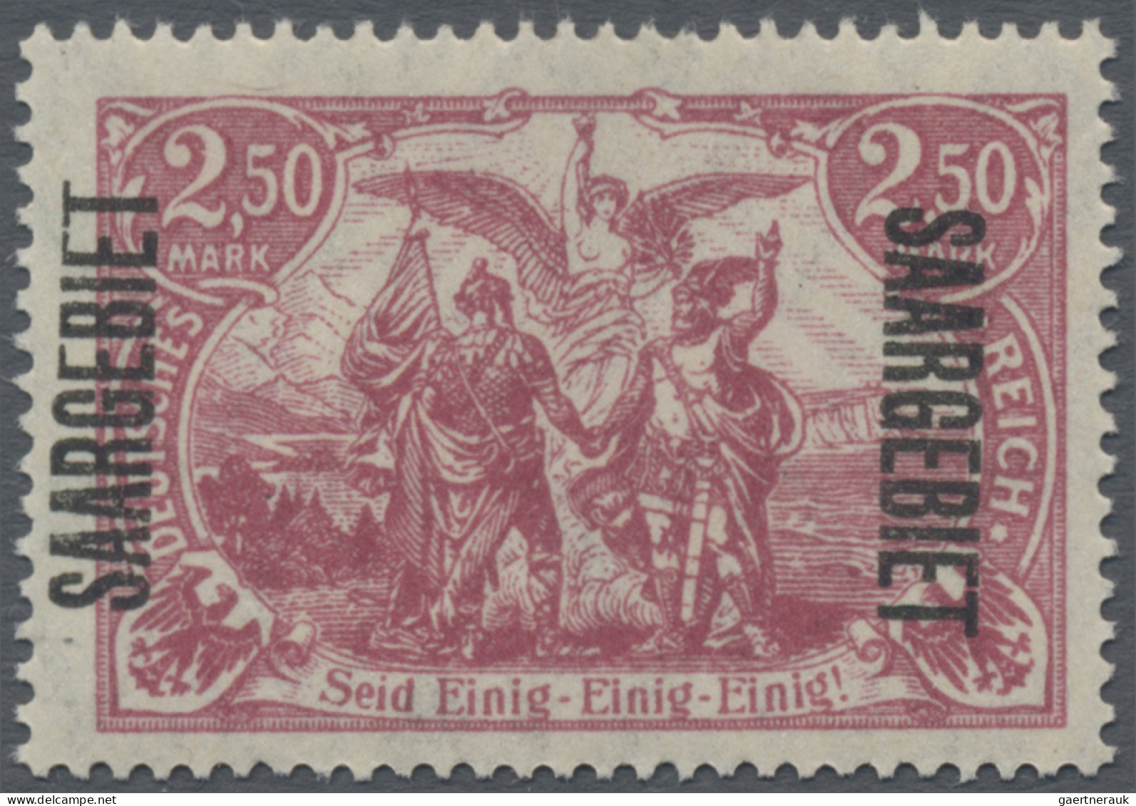 Deutsche Abstimmungsgebiete: Saargebiet: 1920, 2.50 M Lebhaftkarmin, Tadellos Po - Unused Stamps