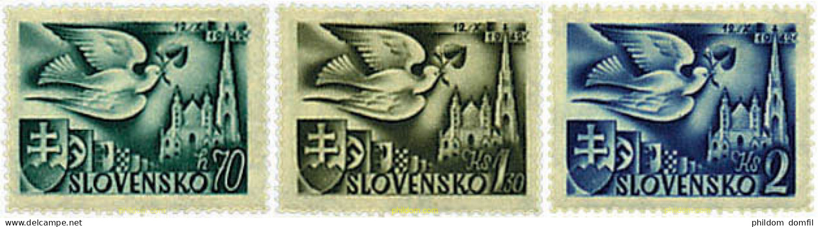 609122 HINGED ESLOVAQUIA 1942 1 CONGRESO POSTAL EUROPEO - Nuovi