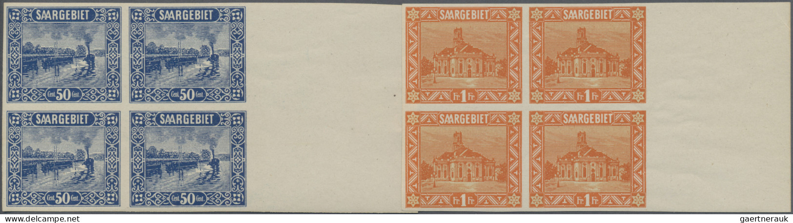 Deutsche Abstimmungsgebiete: Saargebiet: 1921, Landschaftsbilder (III) 3, 10, 15 - Unused Stamps