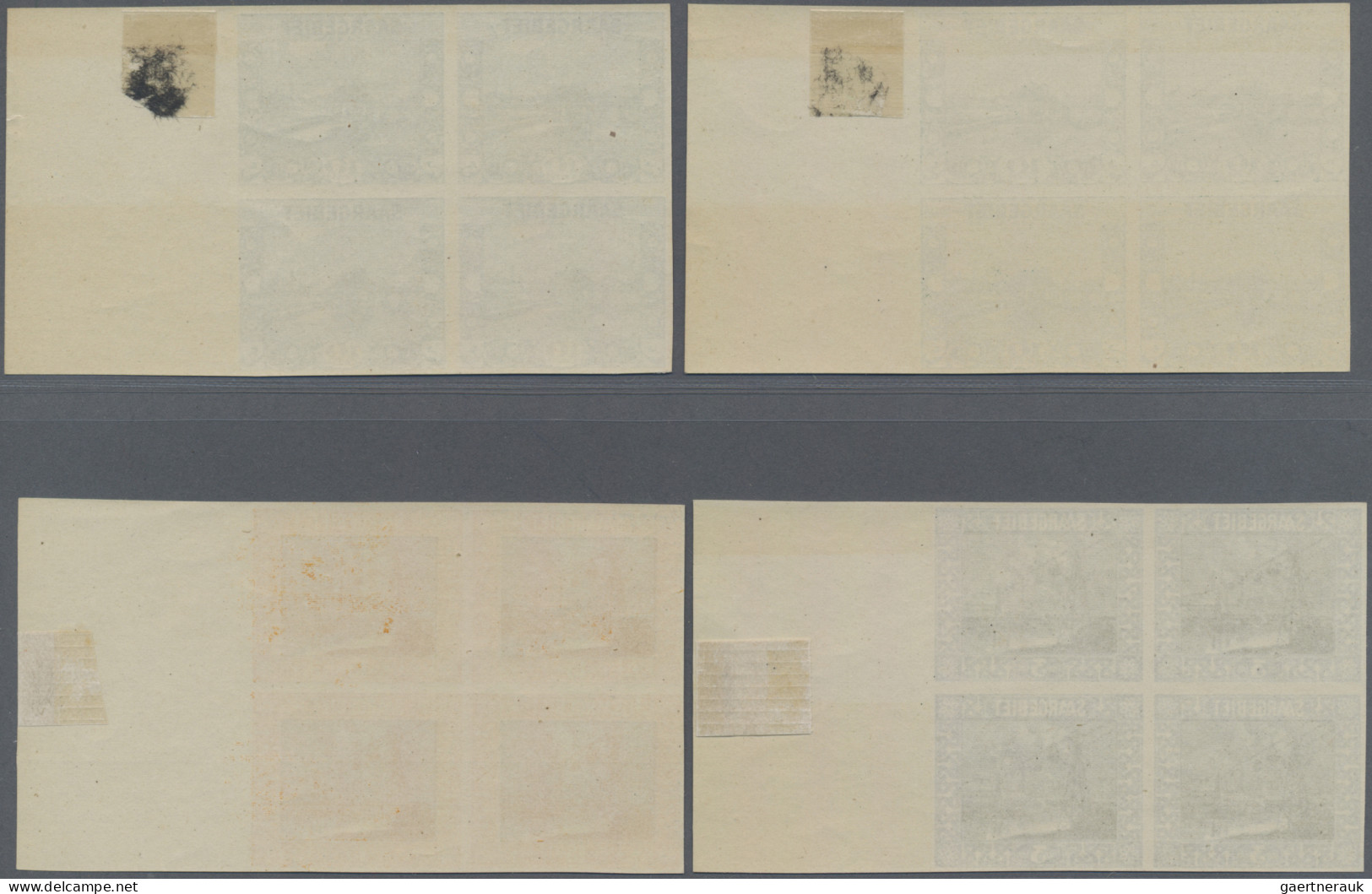 Deutsche Abstimmungsgebiete: Saargebiet: 1921, Landschaftsbilder (III) 3, 10, 15 - Ungebraucht