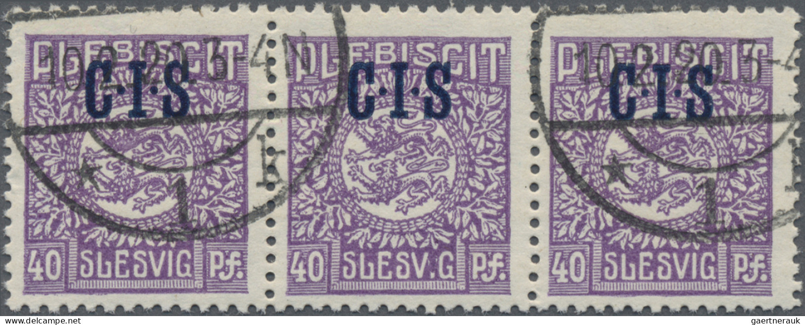 Deutsche Abstimmungsgebiete: Schleswig - Dienstmarken: 1920, 40 Pf Violett Mit D - Autres & Non Classés