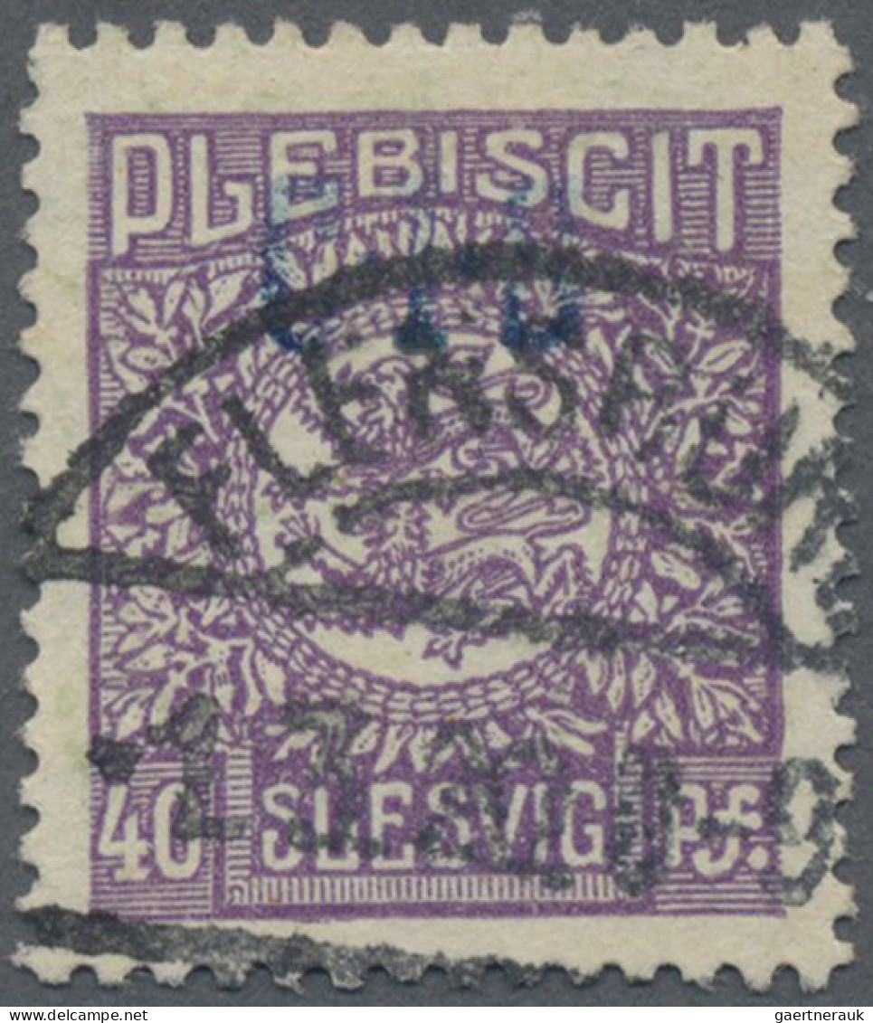 Deutsche Abstimmungsgebiete: Schleswig - Dienstmarken: 1920, 40 Pf Violett Mit E - Andere & Zonder Classificatie