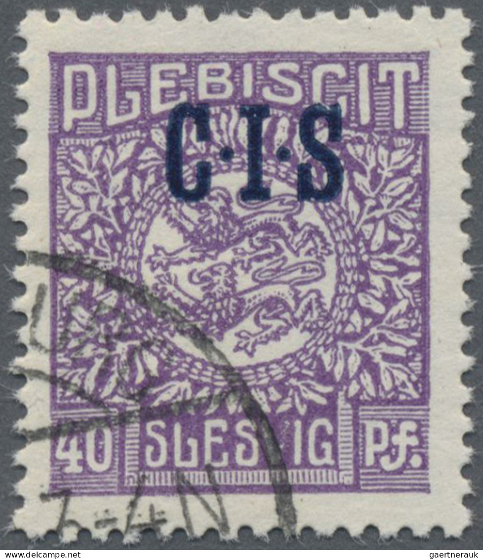 Deutsche Abstimmungsgebiete: Schleswig - Dienstmarken: 1920, 40 Pf Violett Mit D - Other & Unclassified