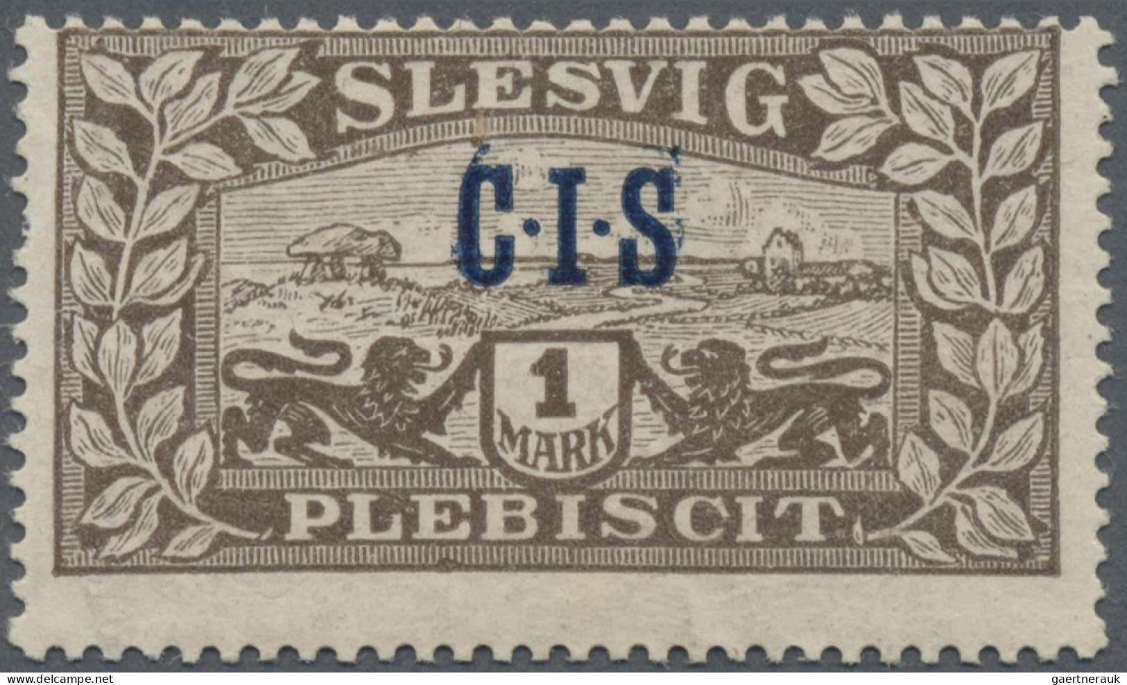 Deutsche Abstimmungsgebiete: Schleswig - Dienstmarken: 1920, 1 M Dunkelbraun Mit - Sonstige & Ohne Zuordnung