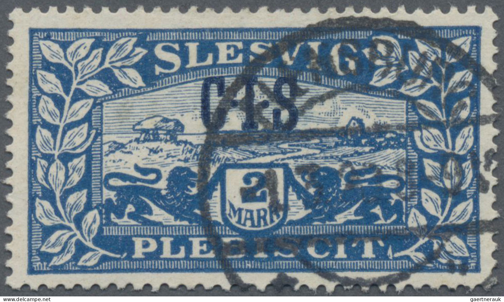 Deutsche Abstimmungsgebiete: Schleswig - Dienstmarken: 1920, 2 M Blau Mit Ausdru - Otros & Sin Clasificación