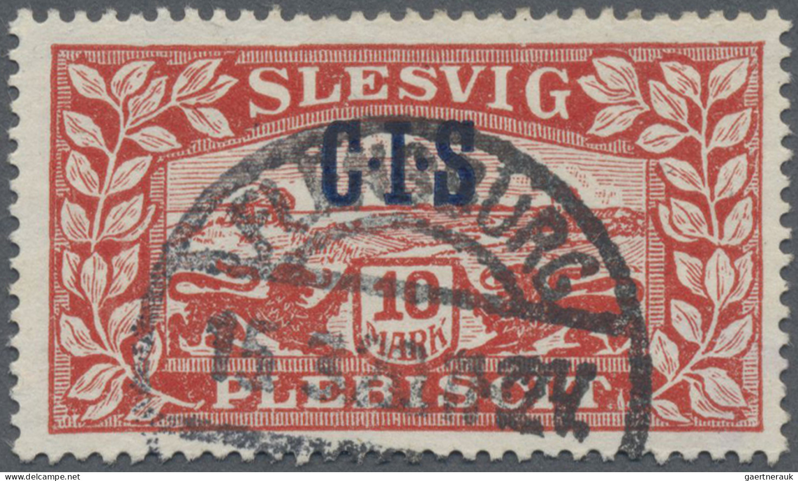 Deutsche Abstimmungsgebiete: Schleswig - Dienstmarken: 1920, 10 M Dunkelorangero - Autres & Non Classés