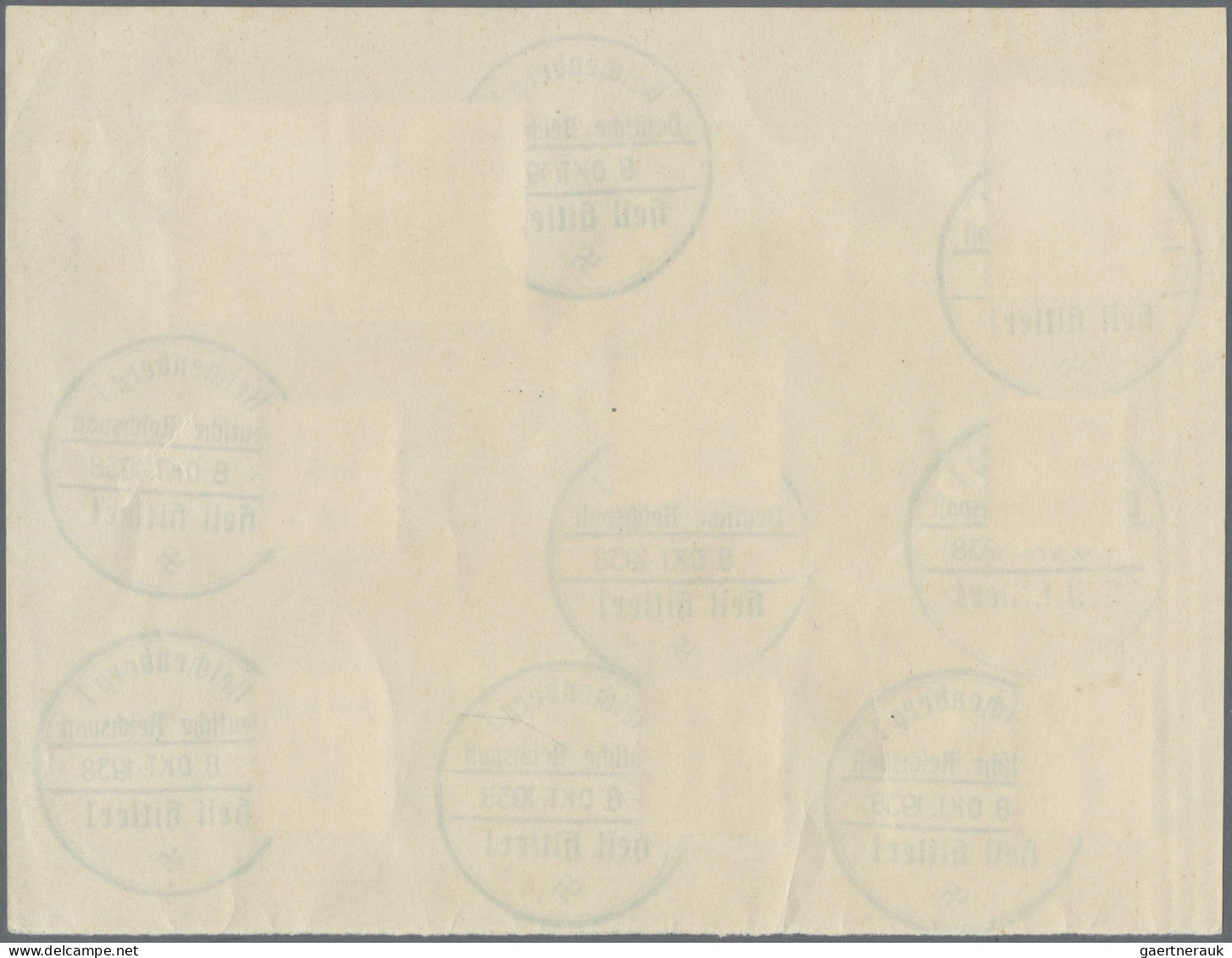 Sudetenland - Reichenberg: 1938, 8 Tschechische Frei- Und Sondermarken, Alle Mit - Région Des Sudètes