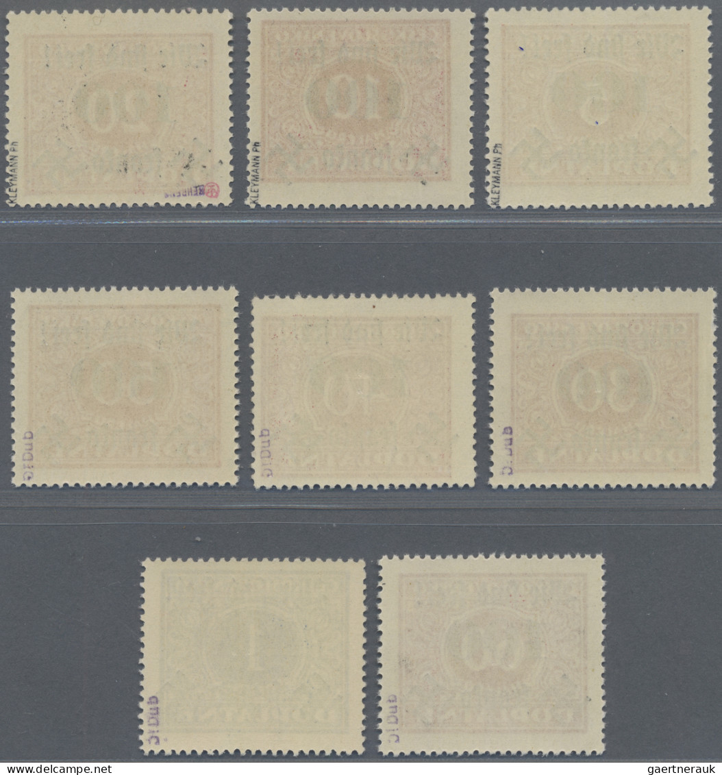 Sudetenland - Rumburg: 1938, Portomarken 100 H Auf 5 H - 100 H 1 Kc, Kompletter - Sudetes