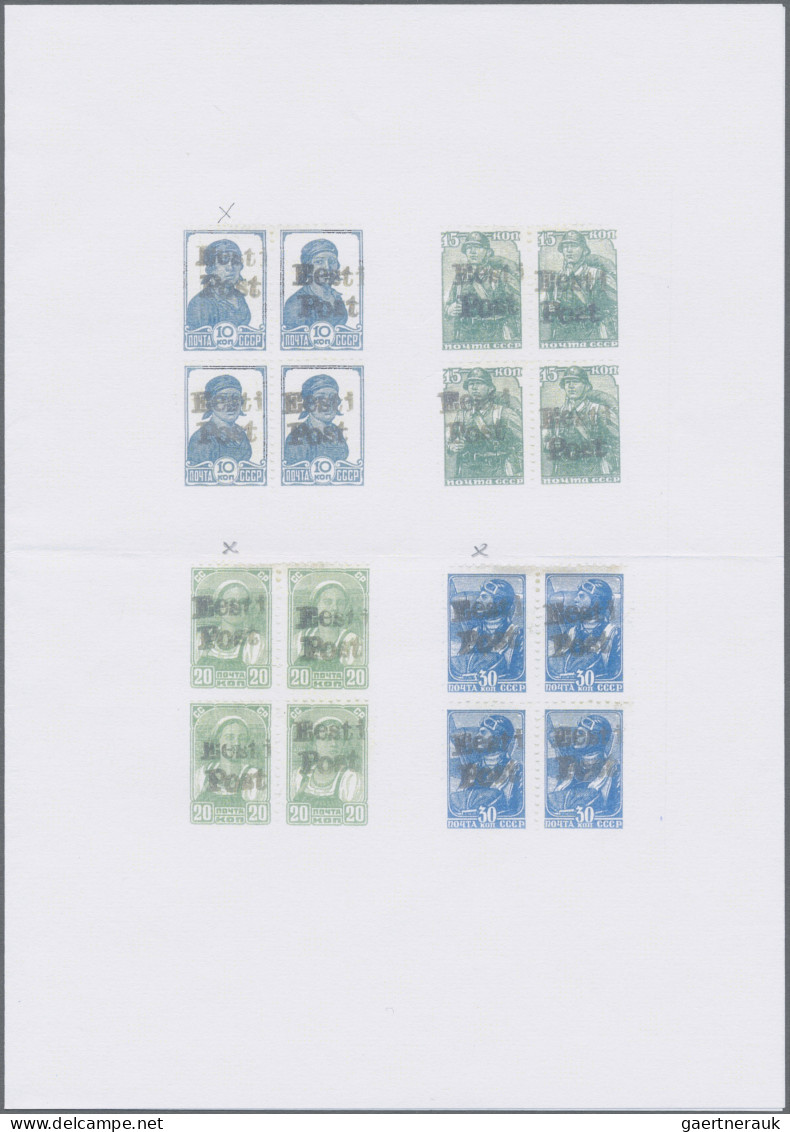 Dt. Besetzung II WK - Estland - Elwa: 1941, 10 K, 20 K Und 30 K Freimarken "Werk - Ocupación 1938 – 45