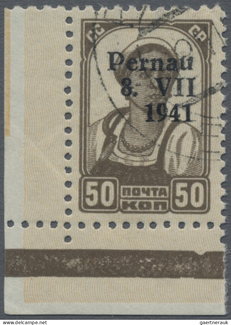 Dt. Besetzung II WK - Estland - Pernau (Pärnu): 1941, 50 Kop Bäuerin In Haupttyp - Occupation 1938-45