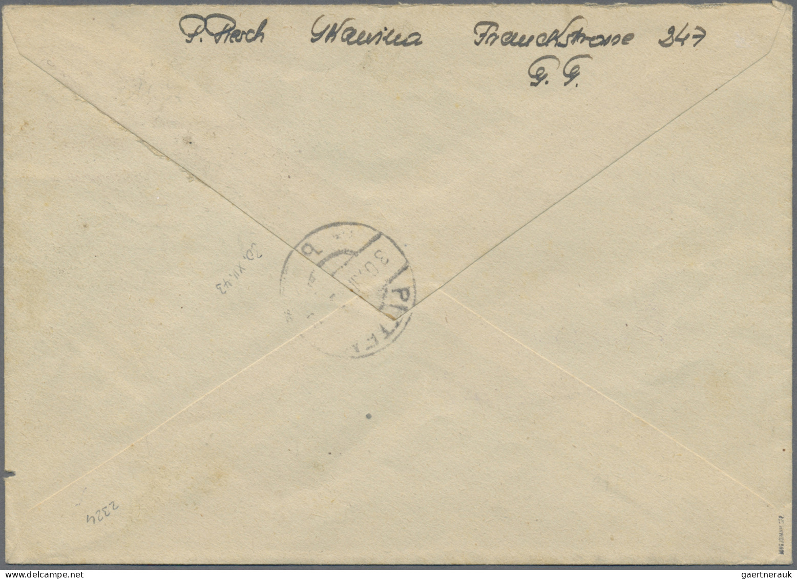 Dt. Besetzung II WK - Generalgouvernement: 1942, Hitler 60 Gr Schwarzoliv Und 24 - Occupation 1938-45