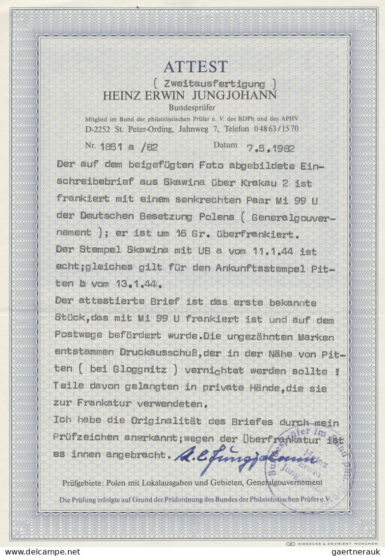 Dt. Besetzung II WK - Generalgouvernement: 1944, Kulturträger II, Elstner 50 Gr. - Ocupación 1938 – 45