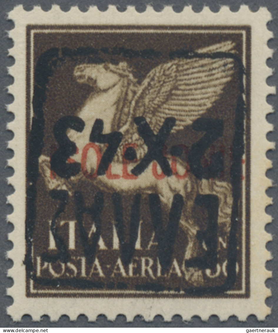 Dt. Besetzung II WK - Zante: 1943, Italienische 50 C Flugpostmarke Mit Rotem Auf - Occupation 1938-45