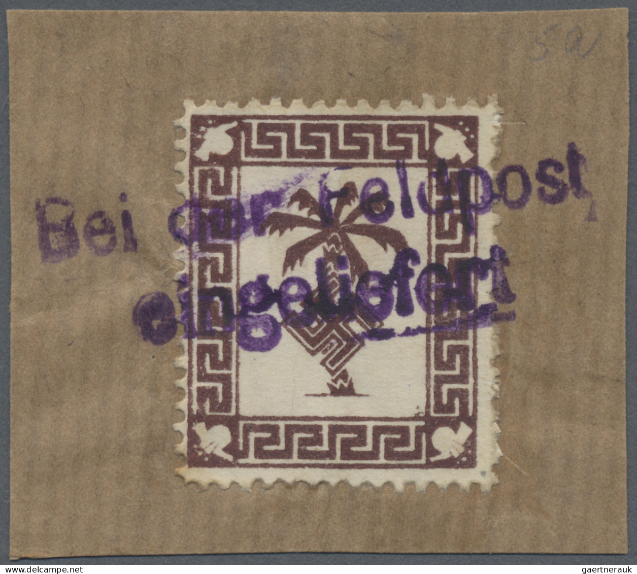 Feldpostmarken: TUNIS, 1943, Zulassungsmarke, Dickes Papier, In üblicher Beschaf - Sonstige & Ohne Zuordnung