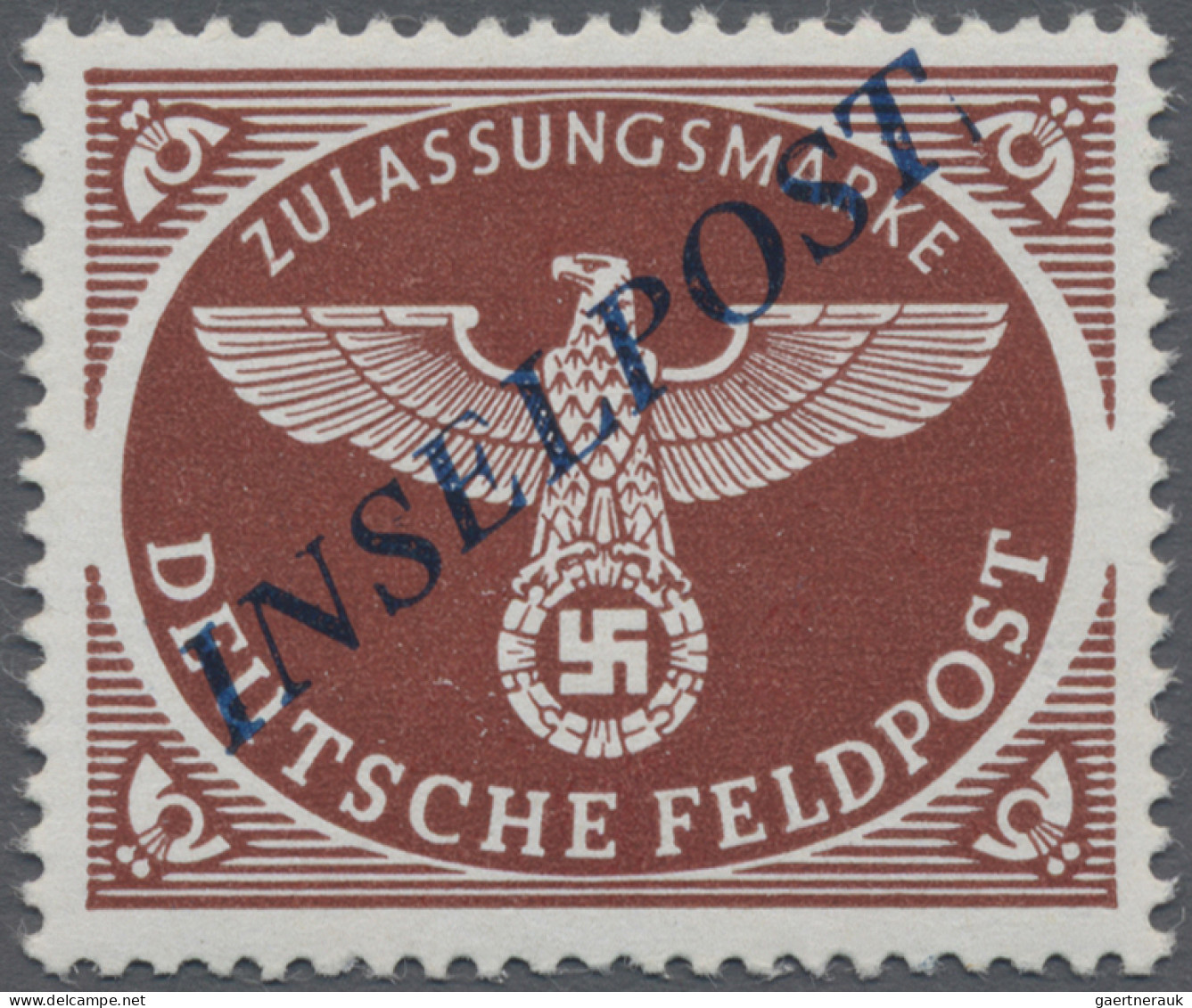 Feldpostmarken: 1944, Agramer Aufdruck, Gezähnt Mit Dunkelblauem Aufdruck Der Pl - Sonstige & Ohne Zuordnung