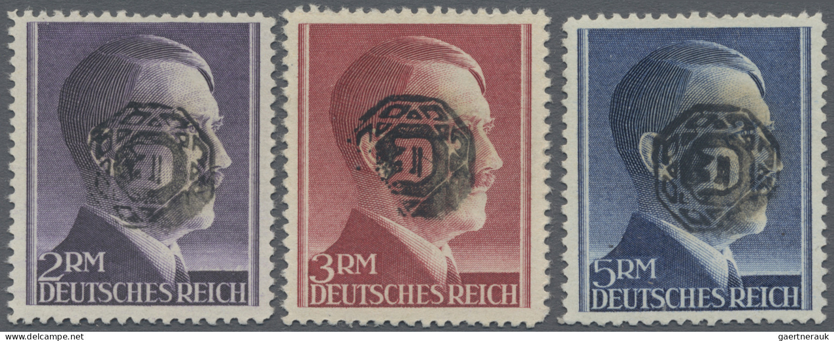 Deutsche Lokalausgaben Ab 1945: LÖBAU 1945: Unkenntlichmachung Der Freimarken 2 - Other & Unclassified