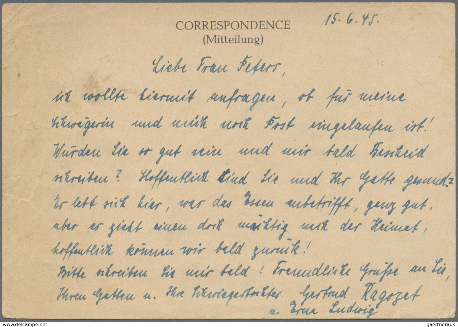 Alliierte Besetzung - Behelfsausgaben: Britische Zone: 1945, RPD Schwerin, 6 Pfg - Sonstige & Ohne Zuordnung