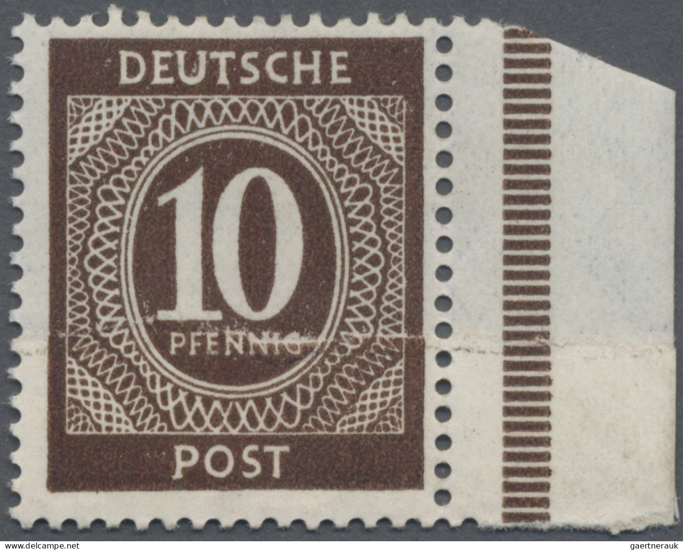 Alliierte Besetzung - Gemeinschaftsausgaben: 1946, Ziffer 10 Pfg. Braun Mit GEKL - Andere & Zonder Classificatie