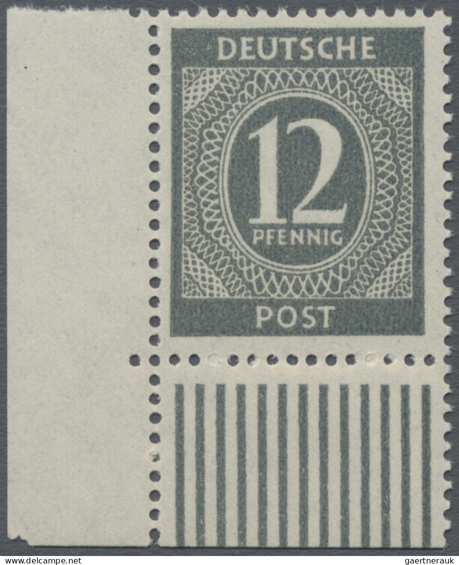 Alliierte Besetzung - Gemeinschaftsausgaben: 1946, 12 Pf. Ziffer In Der Seltene - Otros & Sin Clasificación