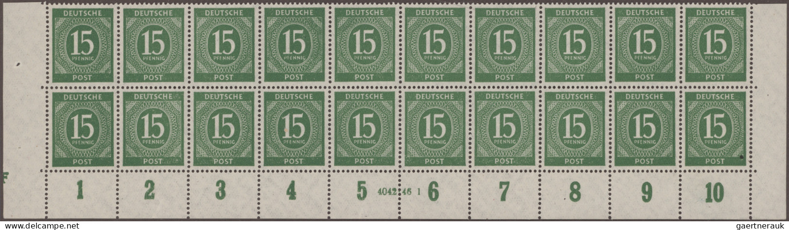 Alliierte Besetzung - Gemeinschaftsausgaben: 1946, 15 Pf Ziffer Im Postfrischen - Other & Unclassified