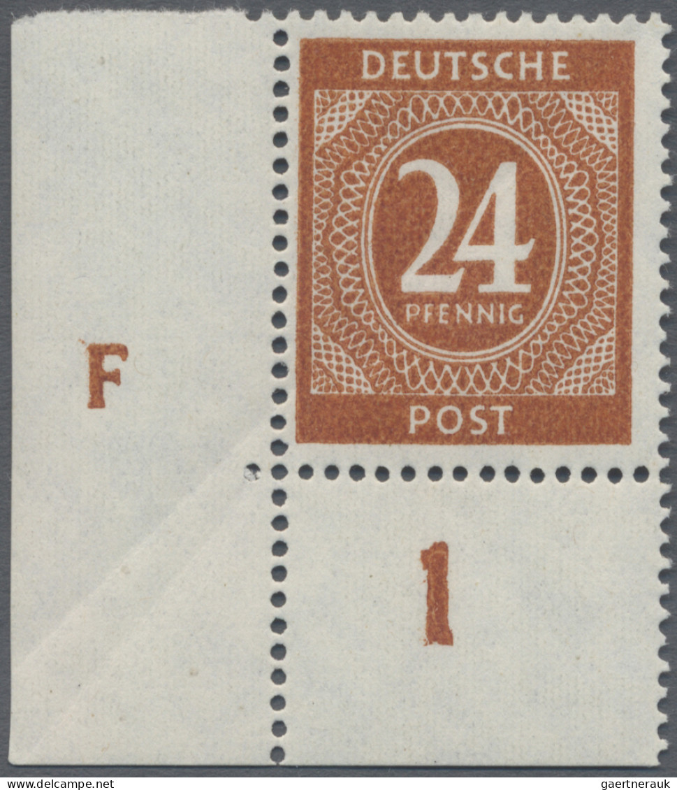 Alliierte Besetzung - Gemeinschaftsausgaben: 1946, 24 Pf Ziffer, Linkes Unteres - Sonstige & Ohne Zuordnung