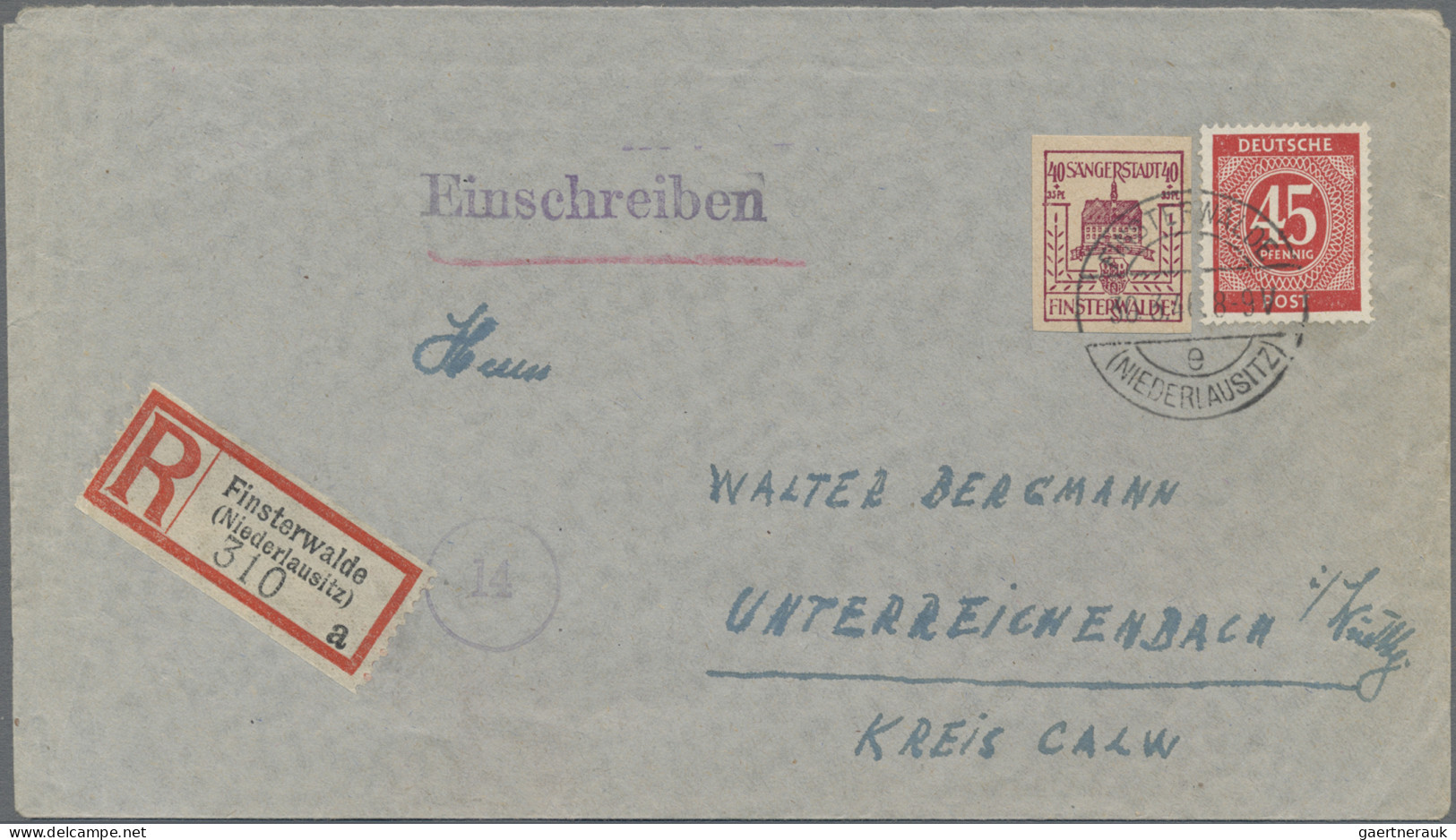 Alliierte Besetzung - Gemeinschaftsausgaben: 1946, Ziffer 45 Pfg. Rot In Kombina - Other & Unclassified