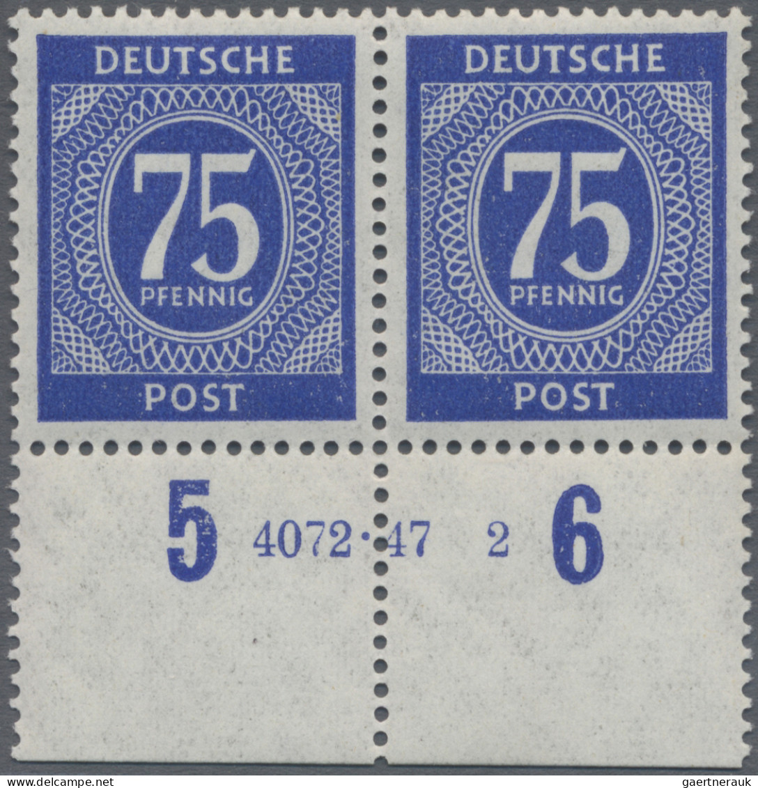 Alliierte Besetzung - Gemeinschaftsausgaben: 1946, 75 Pf Ziffer Im Postfrischen - Sonstige & Ohne Zuordnung