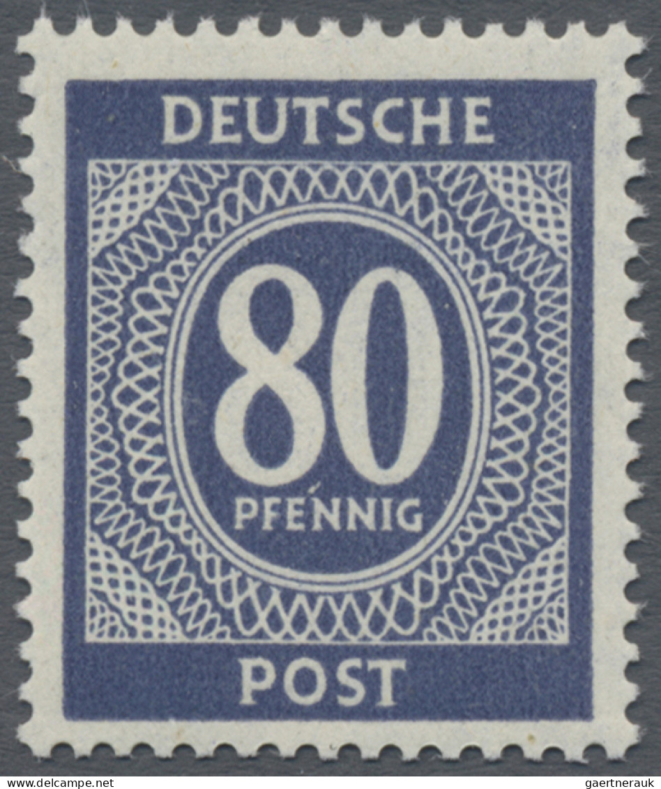 Alliierte Besetzung - Gemeinschaftsausgaben: 1946, 80 Pf Ziffer Schwarzgraublau - Sonstige & Ohne Zuordnung