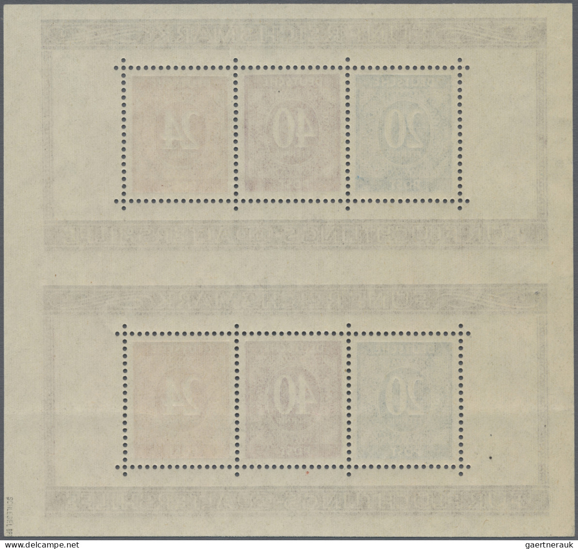 Alliierte Besetzung - Gemeinschaftsausgaben: 1946, "Zeughaus"-Blockpaar, Gezähnt - Other & Unclassified