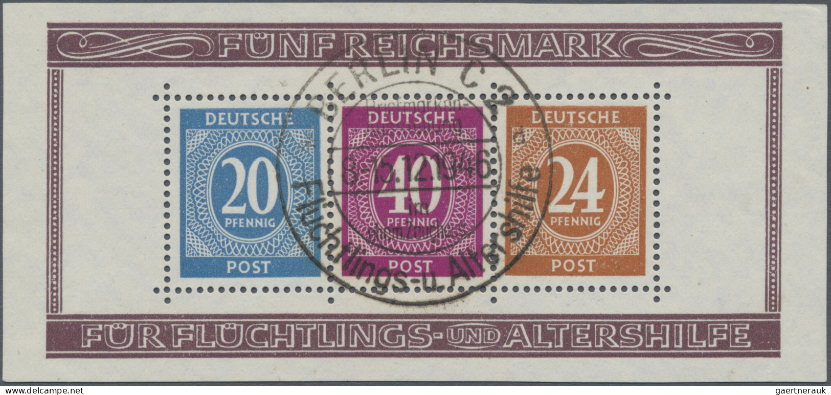 Alliierte Besetzung - Gemeinschaftsausgaben: 1946, Briefmarkenausstellung-Block, - Other & Unclassified