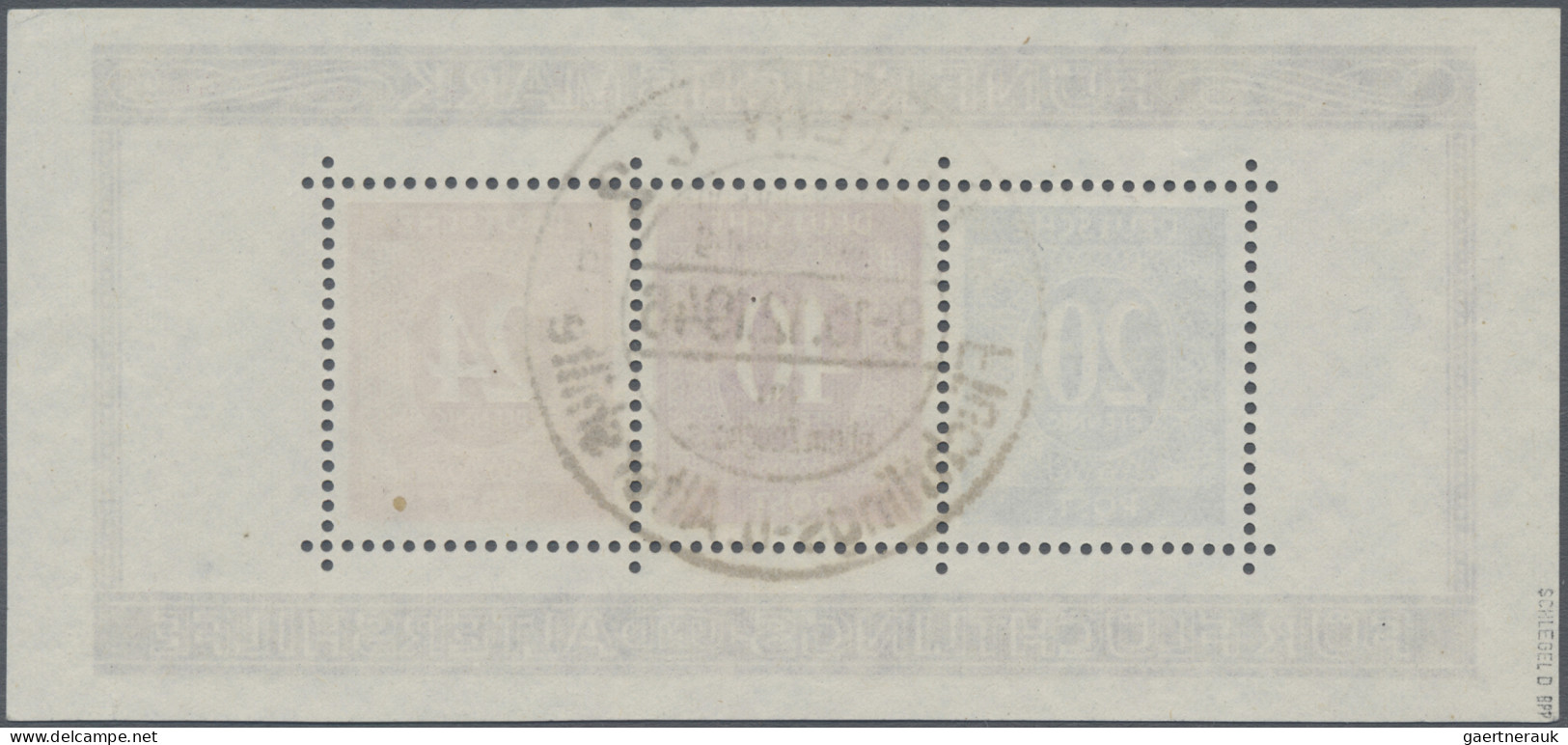 Alliierte Besetzung - Gemeinschaftsausgaben: 1946, Briefmarkenausstellung-Block, - Autres & Non Classés