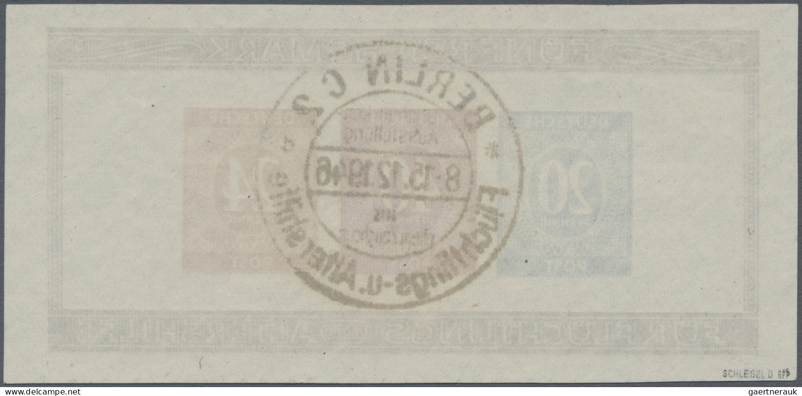 Alliierte Besetzung - Gemeinschaftsausgaben: 1946, Briefmarkenausstellung-Block, - Autres & Non Classés