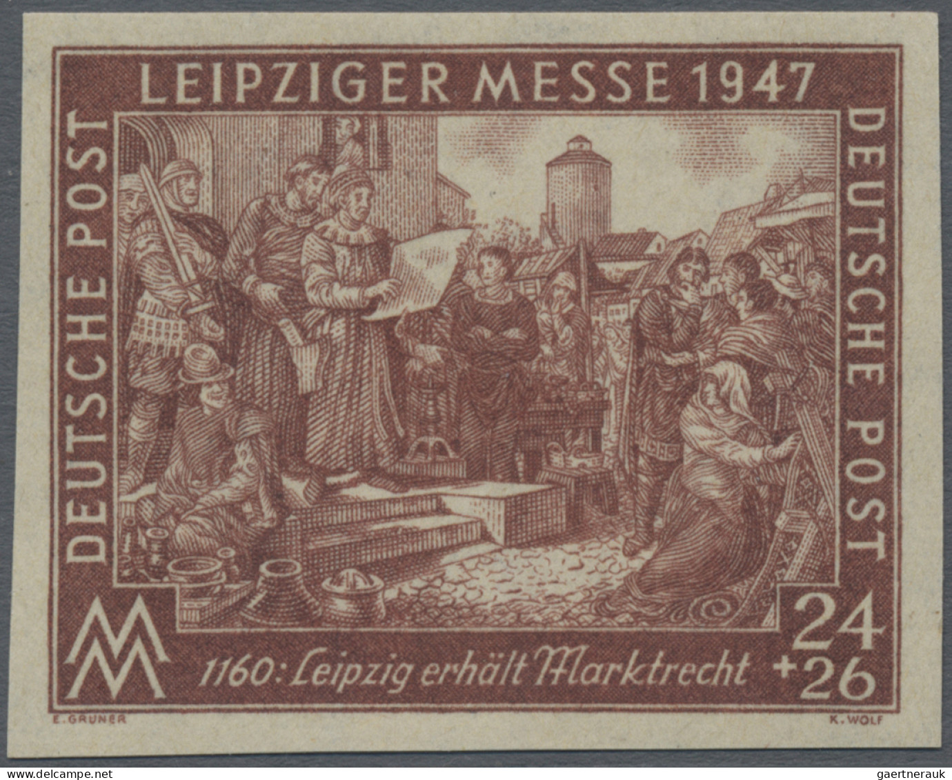 Alliierte Besetzung - Gemeinschaftsausgaben: 1947, 24 Pf Leipziger Frühjahrsmess - Altri & Non Classificati