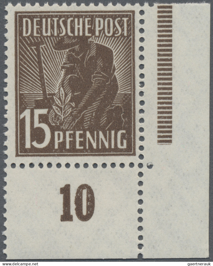 Alliierte Besetzung - Gemeinschaftsausgaben: 1947, 15 Pf Arbeiter In Der Sehr Se - Andere & Zonder Classificatie