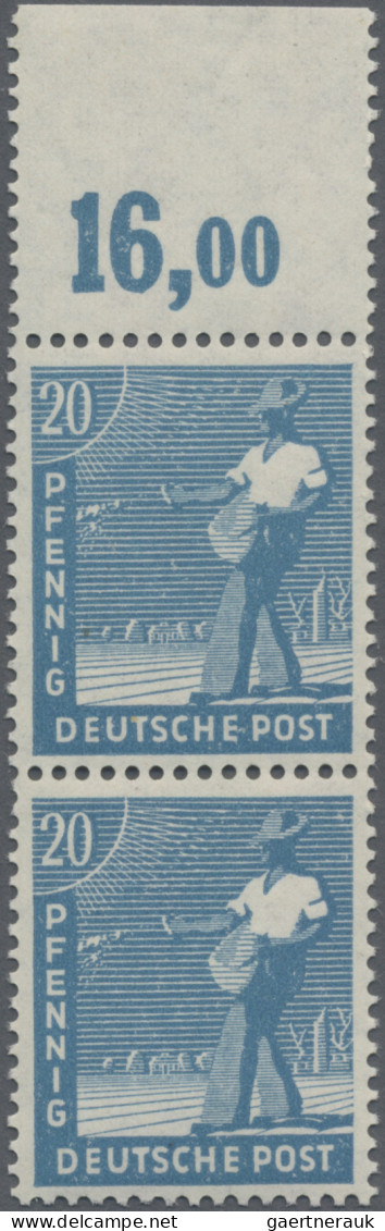 Alliierte Besetzung - Gemeinschaftsausgaben: 1947, 20 Pfg. Arbeiter Grünlichblau - Altri & Non Classificati