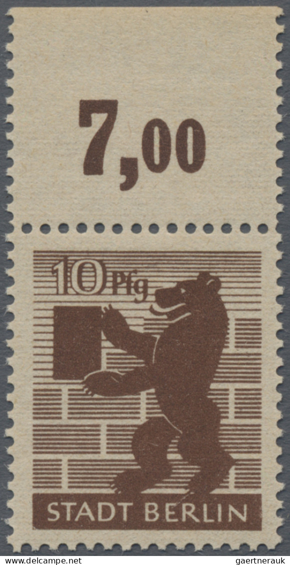 Sowjetische Zone - Berlin Und Brandenburg: 1945, 10 Pf Berliner Bär, Schwarzbrau - Other & Unclassified