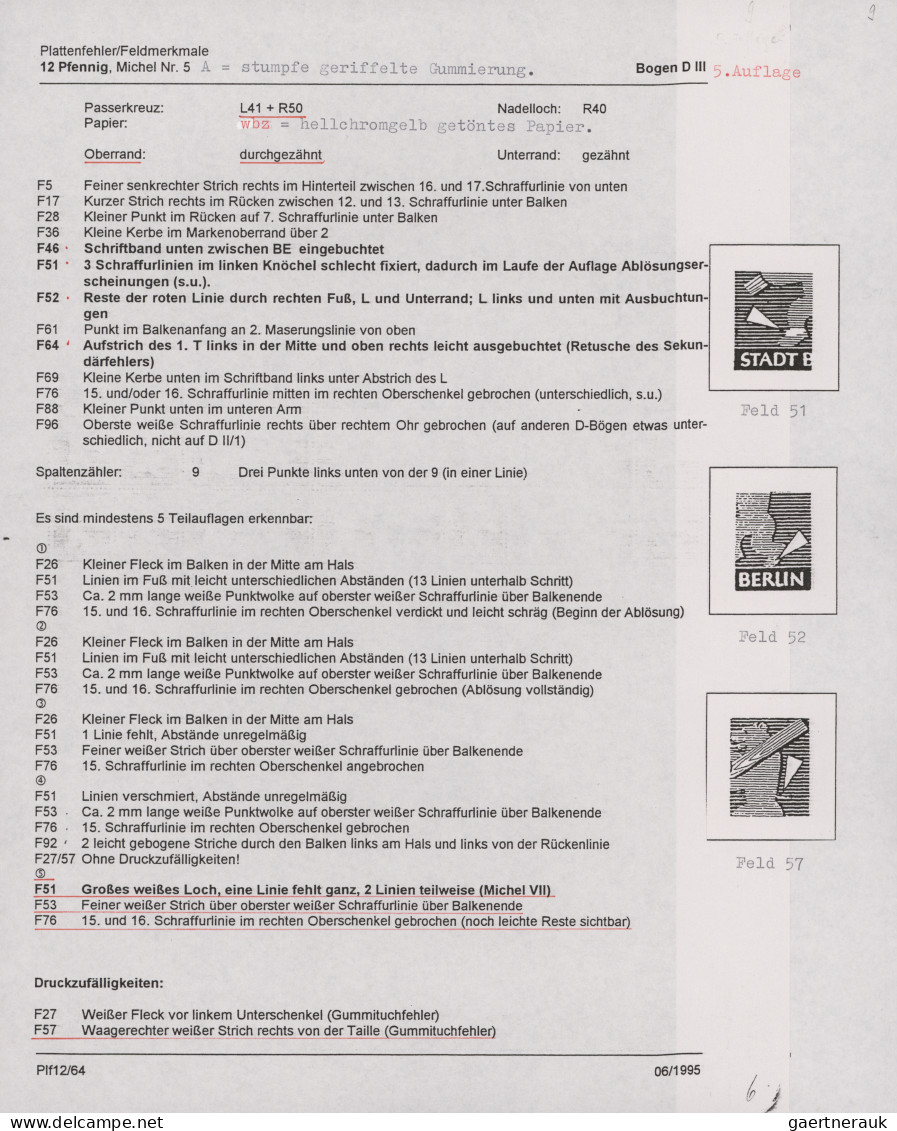 Sowjetische Zone - Berlin Und Brandenburg: 1945, 12 Pf Berliner Bär Im Komplette - Other & Unclassified