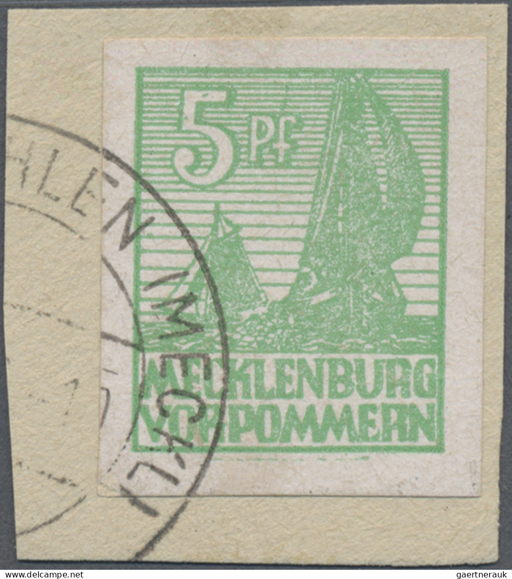 Sowjetische Zone - Mecklenburg-Vorpommern: 1946, Abschiedsserie 5 Pf. In Seltene - Other & Unclassified