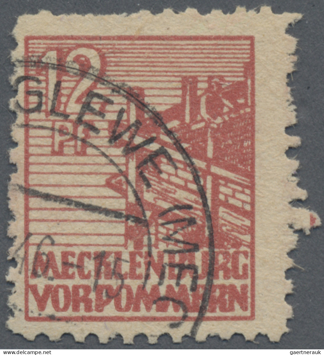 Sowjetische Zone - Mecklenburg-Vorpommern: 1946, 12 Pfg. Abschiedsserie Braunrot - Other & Unclassified