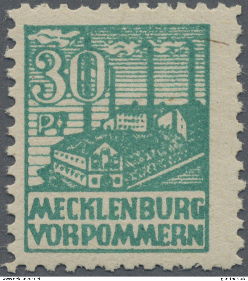 Sowjetische Zone - Mecklenburg-Vorpommern: 1946, Abschiedsserie 30 Pf. Schwärzli - Autres & Non Classés