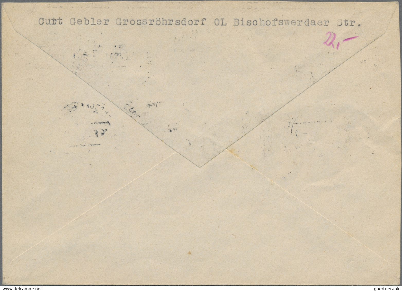 Sowjetische Zone - Ost-Sachsen: 1945, Ziffern 12 Pfg Rot, Postmeistertrennung Gr - Otros & Sin Clasificación
