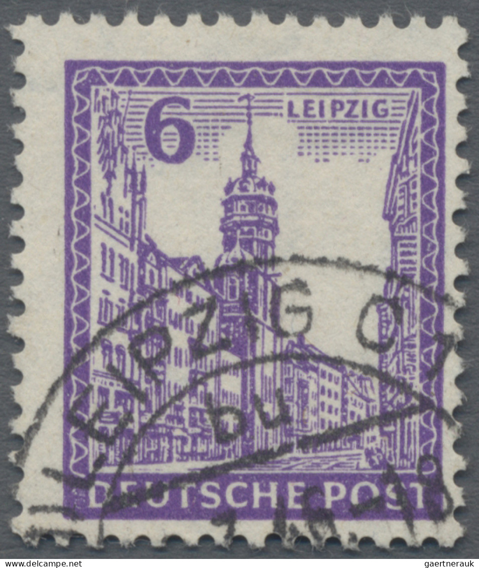 Sowjetische Zone - West-Sachsen: 1946, 6 Pf Violett Abschiedsserie, Wz. X (Stufe - Autres & Non Classés